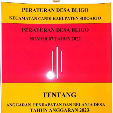 Peraturan Desa Bligo Nomor 07 Tahun 2022 Tentang APBDes Desa Bligo TA. 2023